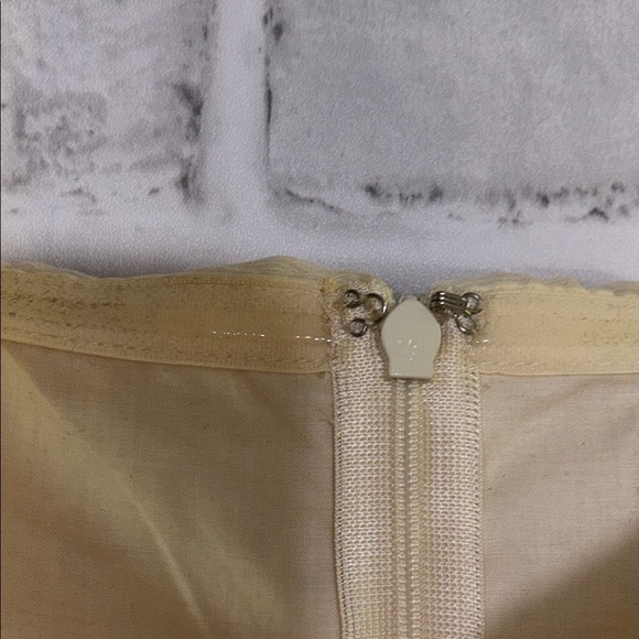 J Crew Silk Chiffon Dress Strapless High Waist Size 10 champagne, cream colour - Picture 5 of 11